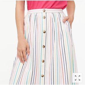 J. Crew Colorful Button Midi Skirt